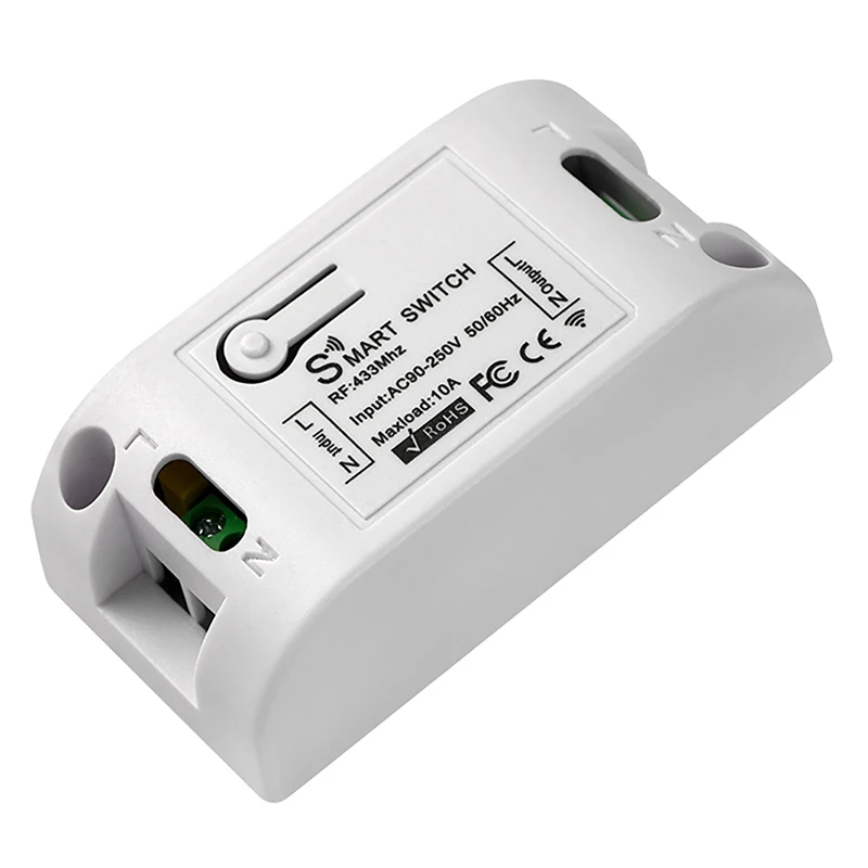 Módulo de interruptor inteligente sem fio wi-fi 230v 10a controle remoto disjuntor único inteligente para alexa/eco google home