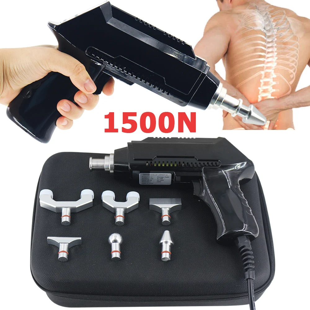 

2025 1500N Electric Correction Gun Spine and Cervical Massage Adjusting Tool Relieve Waist Pain Health Care Chiropractic Device