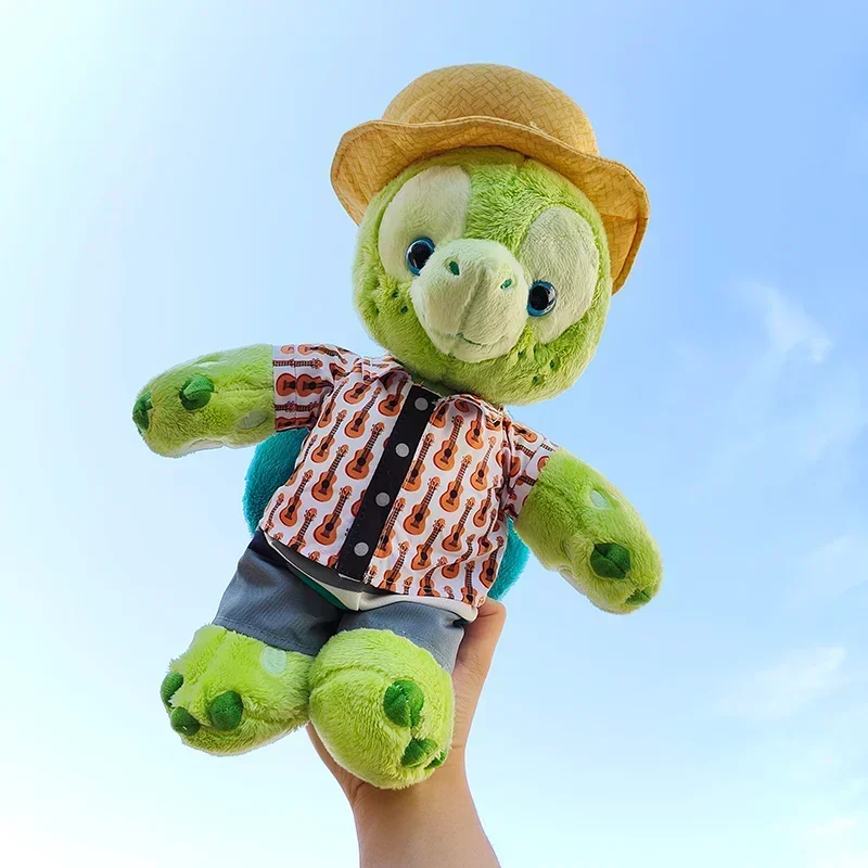 38cm Disney Bear Duffy and friend tortoise Olu Mel stuffed plush soft Kawaii sea turtle OluMel doll Sofa Bed Animal pillow gift