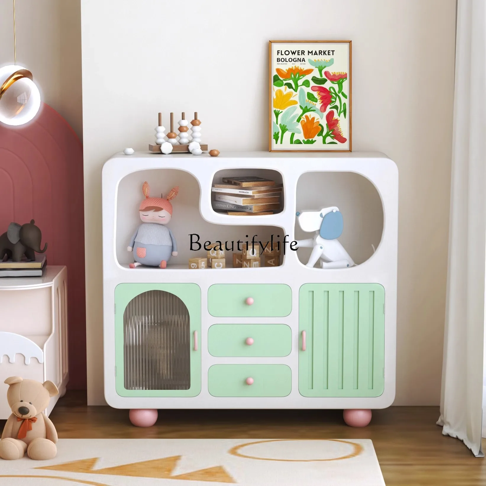 

XX59XX59Dopamine living room contrasting color opposite door storage display cabinet book storage decorative cabinet