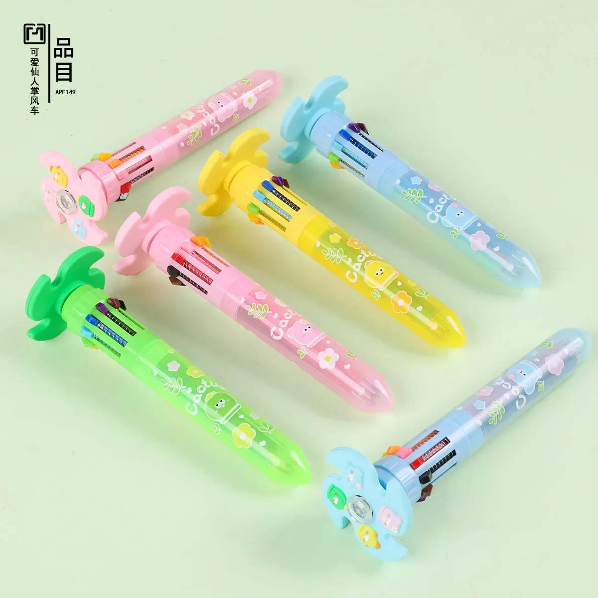 48PCS Creative New Cute Cartoon Multi Color Handwritten Account 10 Color Key Pen Neutral Pen Ballpoint Pen