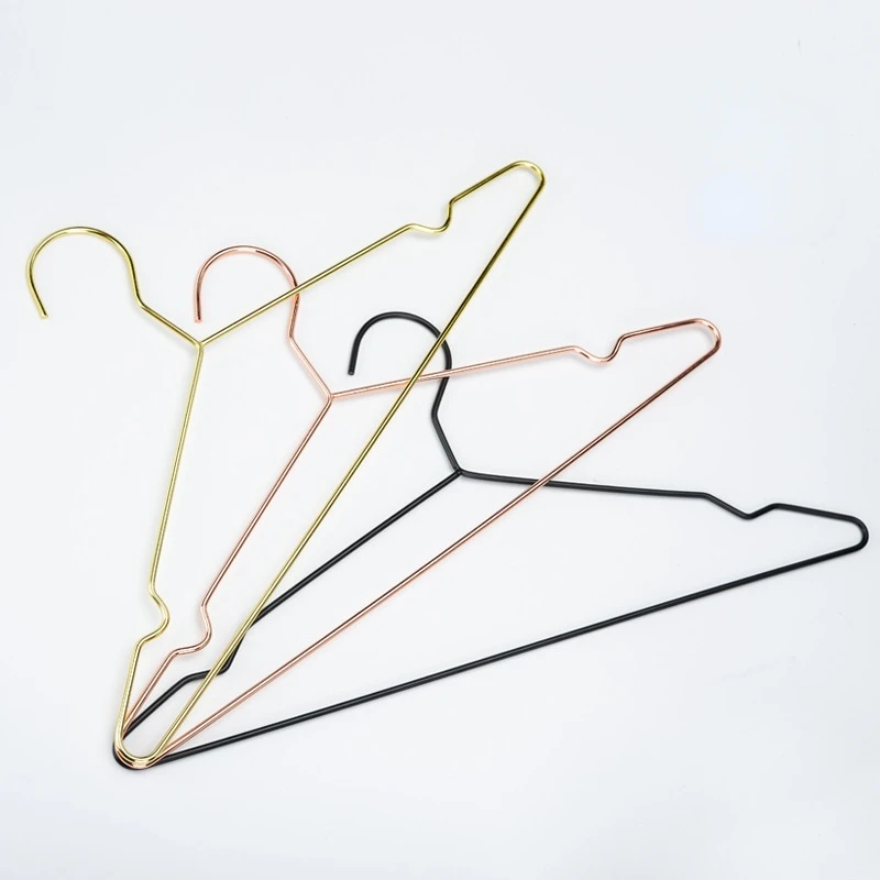 5pcs Nordic Minimalist Style Golden Hangers Clothing Store High-end Hangers Home Bedroom Drying Racks Clothes Hanger Pants Racks