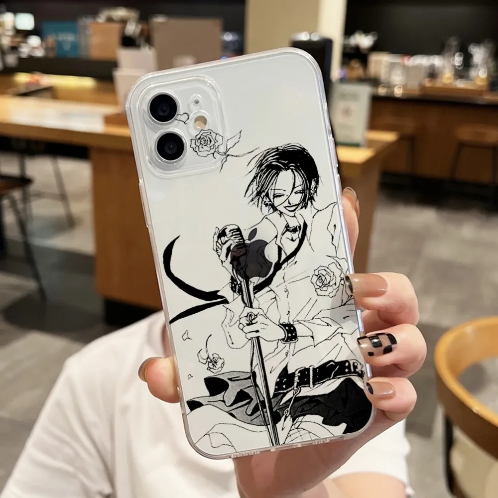 Anime Nana Osaki Line Phone Case For Iphone 15 11 13 14 Pro Max 7 8 Plus X Xr Xs Max 16pro 12mini Transparent Cover