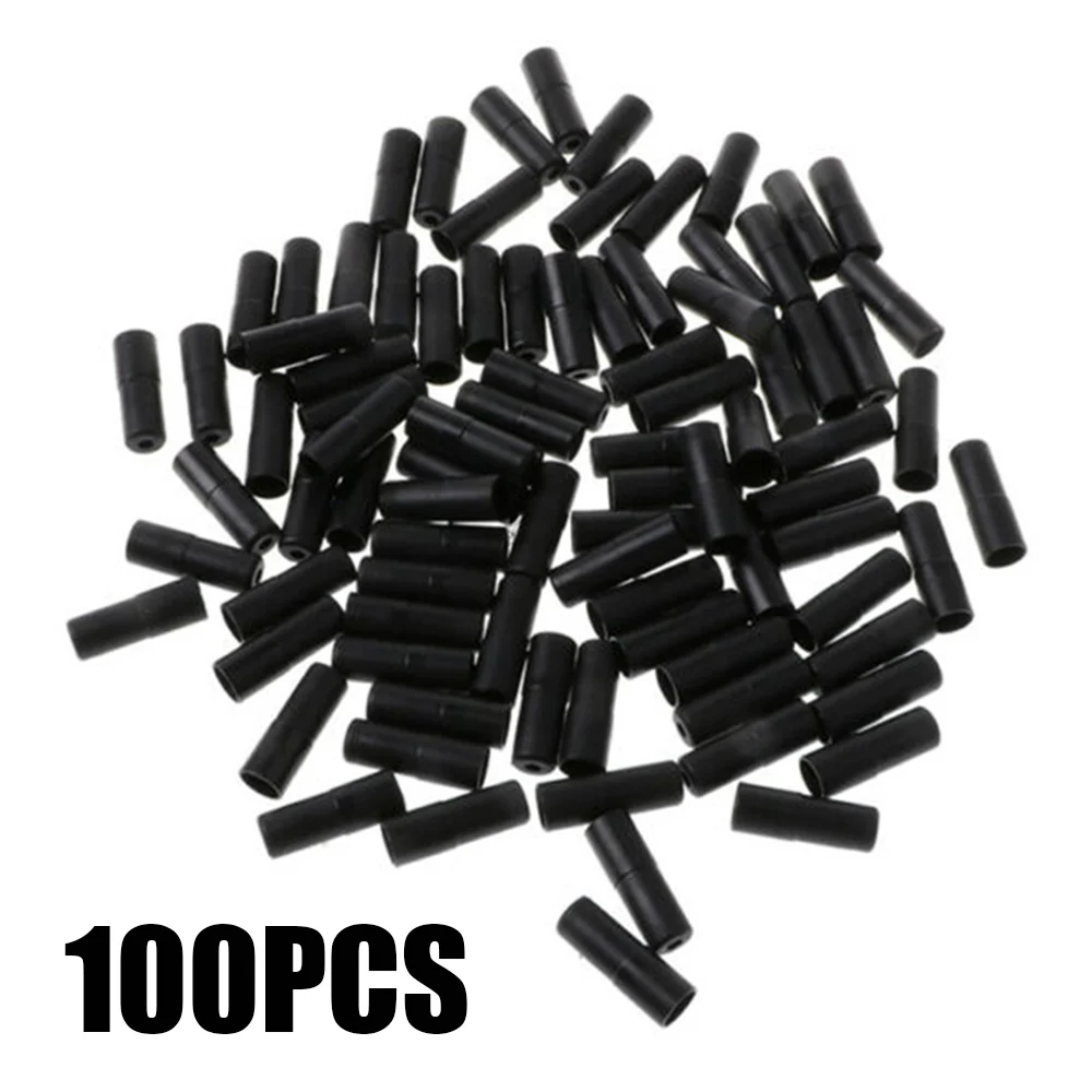 Enhanced Protection, 100Pcs/Pack Black Brake Cable End Cap 5mm, Suitable For Mountain Bike, Durable Brake Cable Housing Ferrules