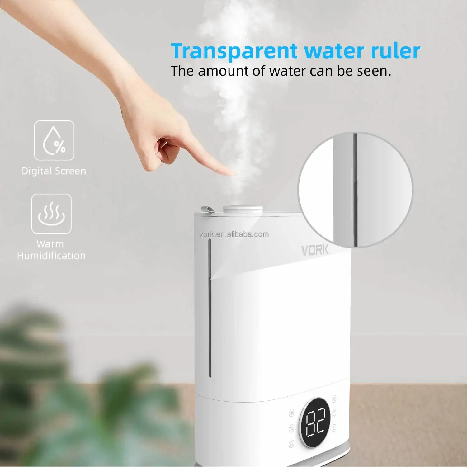 Portable Electric 7L Large Water Tank Ultrasonic Humidifier Aroma Diffuser Warm Mist Home Air Humidifier