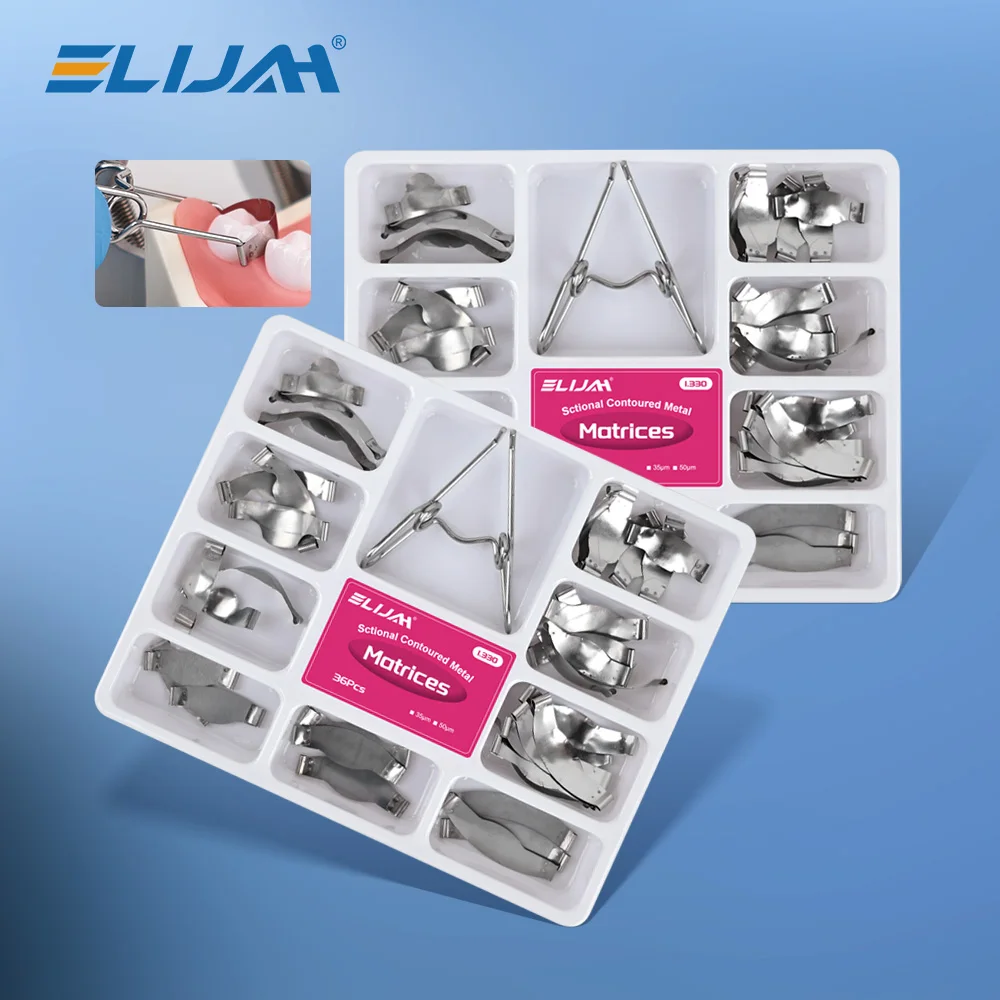 

Dental Sectional Contoured Metal Matrices Matrix With Springclip Denspay No.1.330 Band Resin Clamping/Seperating Dentist Tools