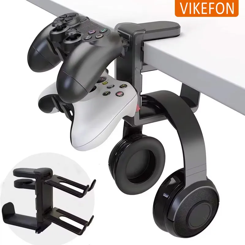 Headphone Holder 360 Rotating Gaming Controller Holder No Punch Table Clip Hook Storage Hanging For Bose Sony Airpods Max X-box