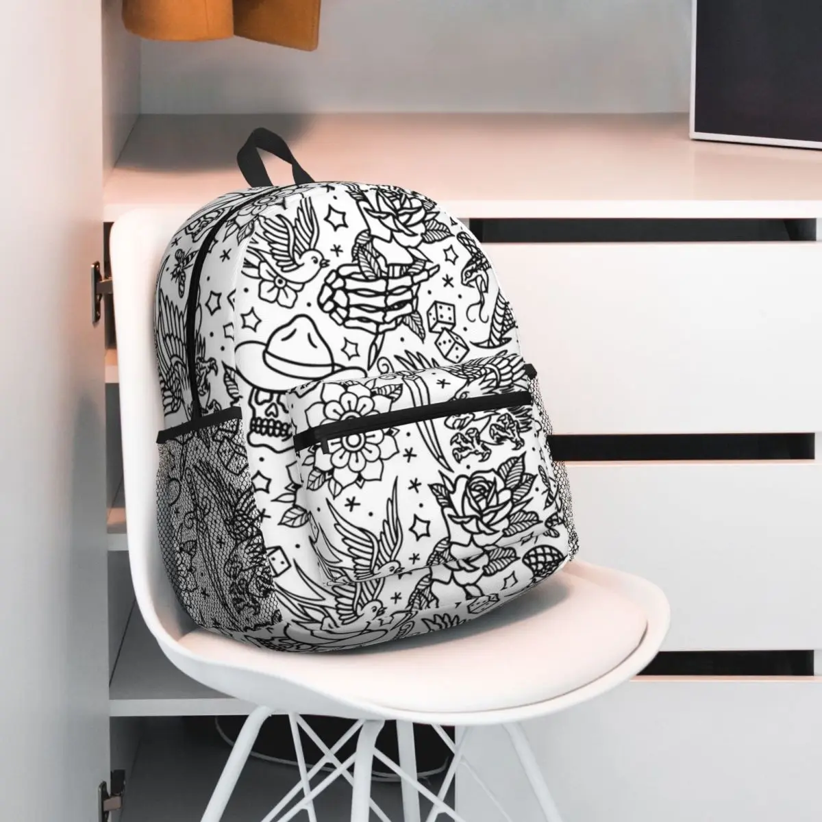 American Traditional Tattoo Flash Print Variant Backpack Student BookBag Kids School Bag Computer Shoulder Bags for Boys Girls