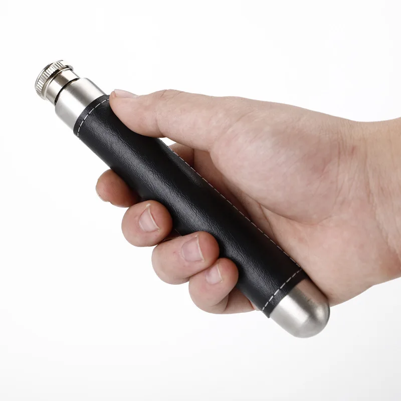 1pc portátil mini hip balão 1.5oz uísque vodka aço inoxidável hip personalizado caneta titular forma flagon presente masculino