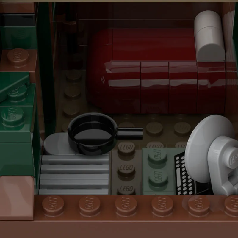 MOC-199315 Klocki konstrukcyjne Mini Domek na zewnątrz architektura kreatywna zabawka do składania DIY prezent urodzinowy dla chłopca lub dzieci ozdoby świąteczne