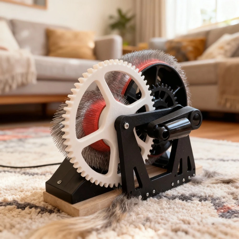 DIY Hand-Cranked Wool Combing Machine, Wool Felt-Making Tool, Hand-Combing Wool, Spinning Yarn Fast Colour Mixing