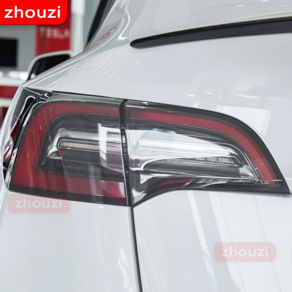 2 Pcs For Tesla Model 3 X Y S Car Headlight Tint Smoke Black Protective Film Protection Transparent TPU Sticker Accessories