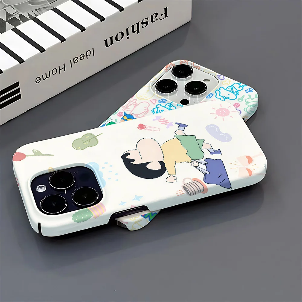 Cute Anime N-Noharas Shinnosukes Phone Case for IPhone 16 15 14 13 12 11 Pro Max XS XR XSMax 6 7 8 Plus Glossy HD Hard PC Cover