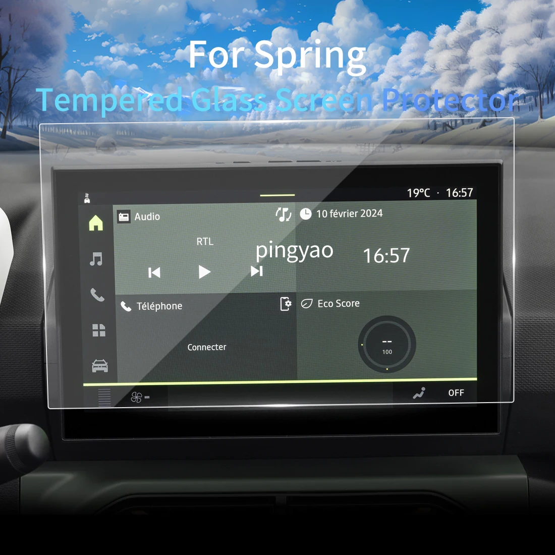 

Car Sticker Screen Protector Navigation Display Tempered Glass Protective Film Car Vehicle For DACIA 26 Spring