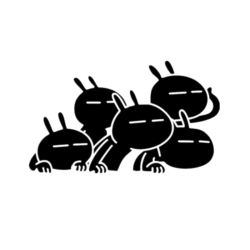 

20cm Creative Cartoon Rabbit Personality Car Sticker PVC Bumper Windshield Applique Motorcycle Laptop Decoration Z34
