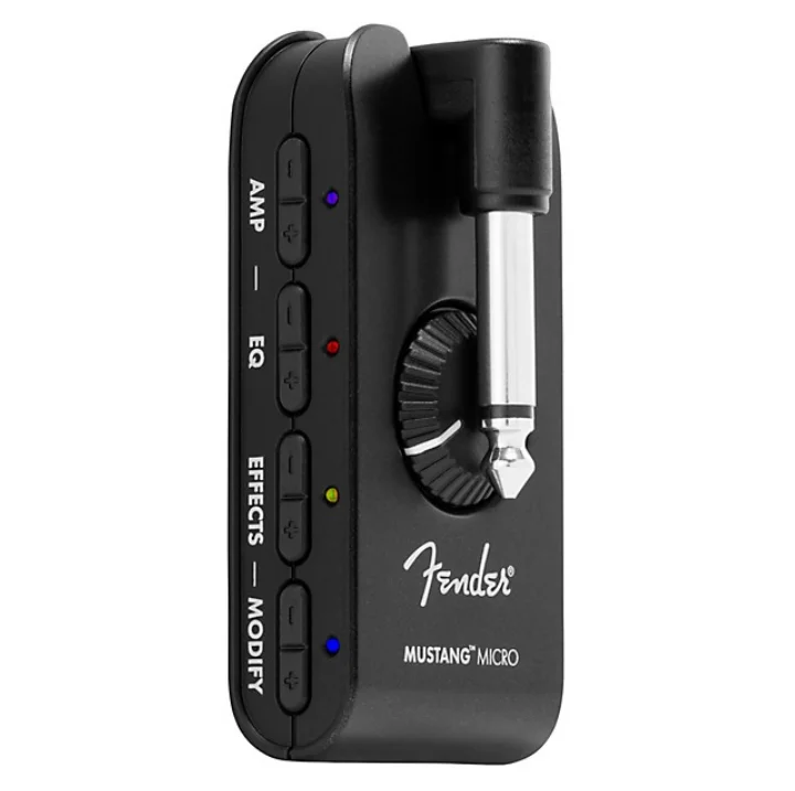 Gama de tonos limpios y sucios Fender Mustang Micro amplificador de guitarra para auriculares personal con modelos de amplificador DSP12 integrados para un ancho