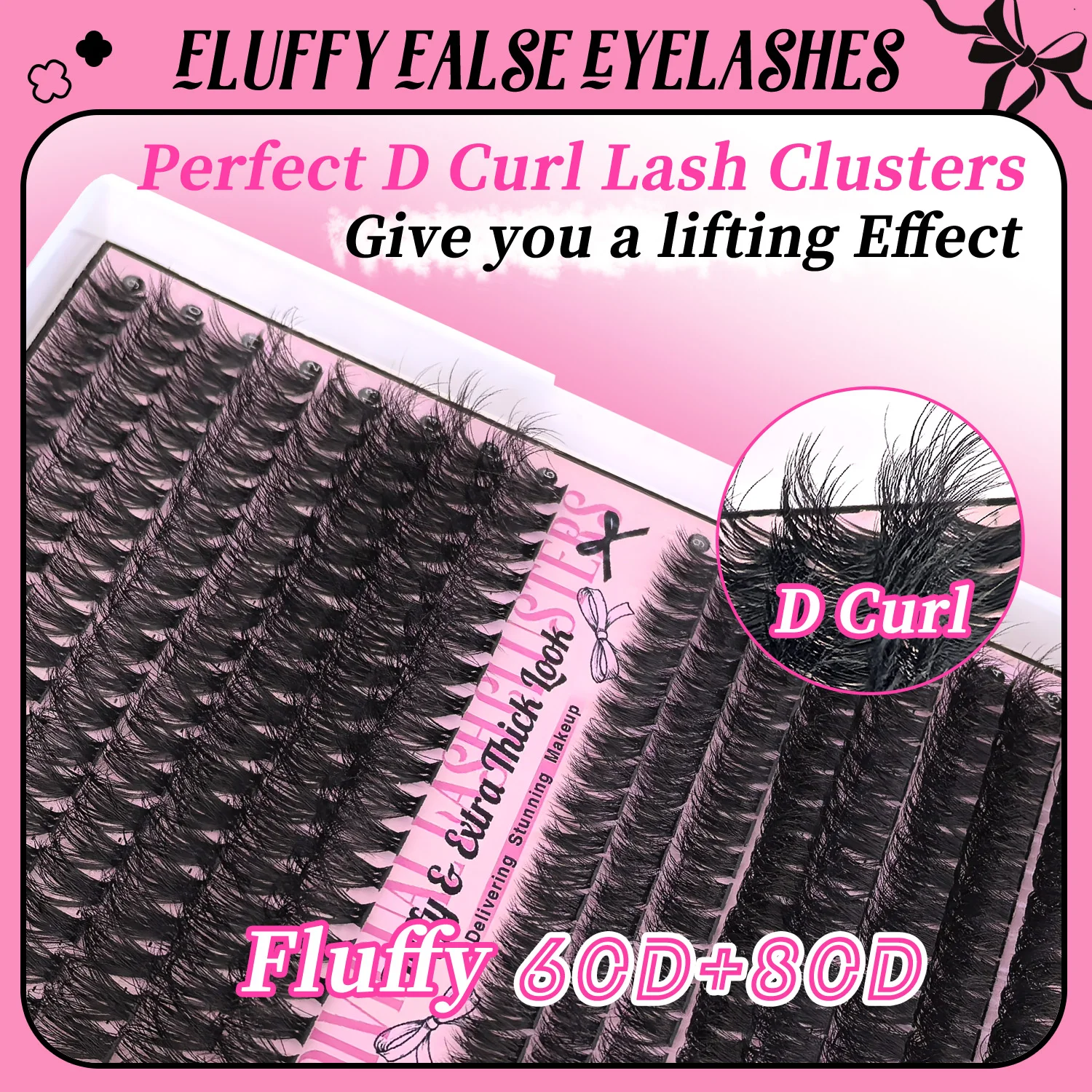 طقم وصلات الرموش الصناعية طقم رموش عنقودية فردية طبيعية يومية، رموش مانغا كثيفة، مجموعات رقيقة وسميكة لصديق المبتدئين