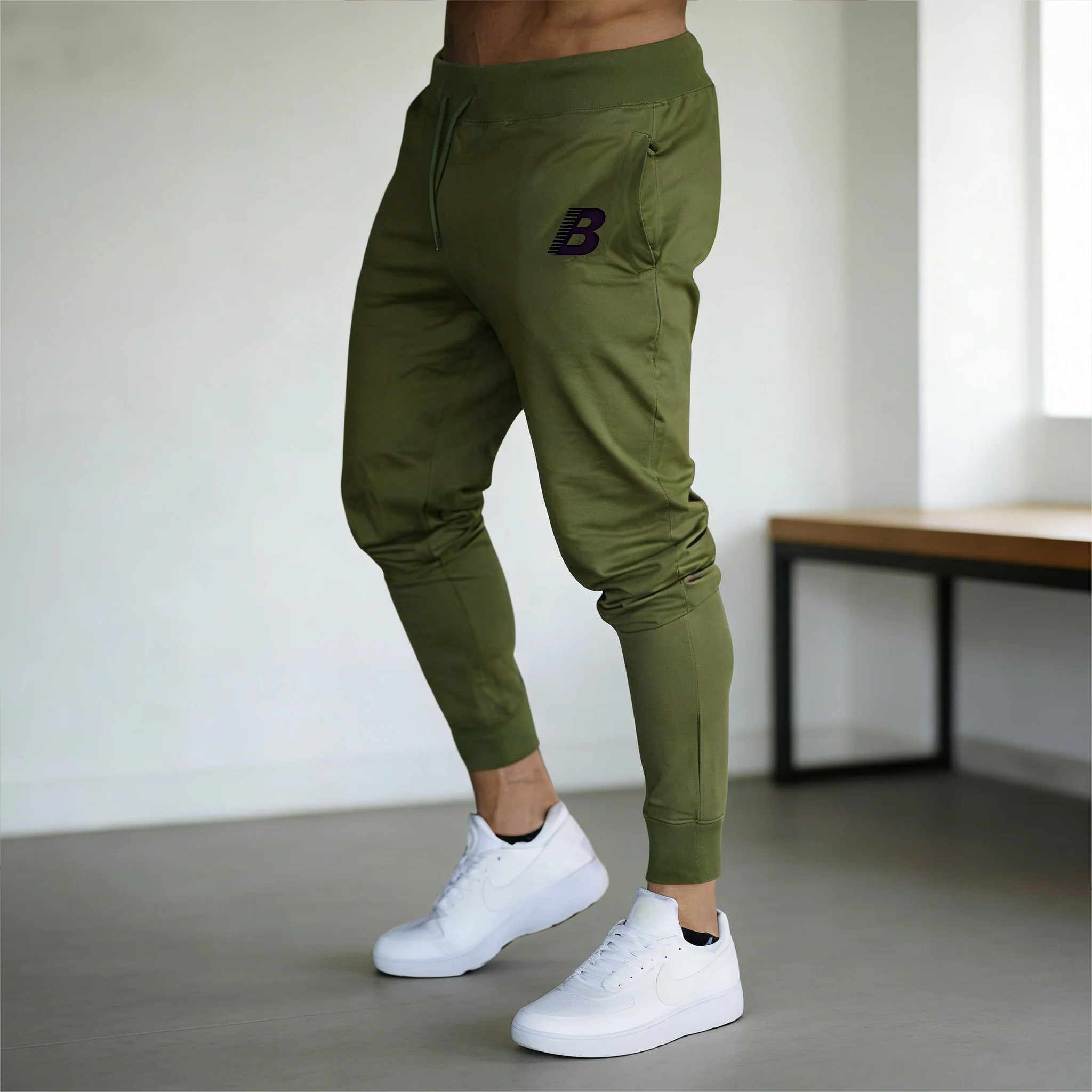 

New Men's Letter B print Casual Sports Pants Running Workout Jogging Long Pants Gym Sport Trousers for Men Jogger Sweatpants