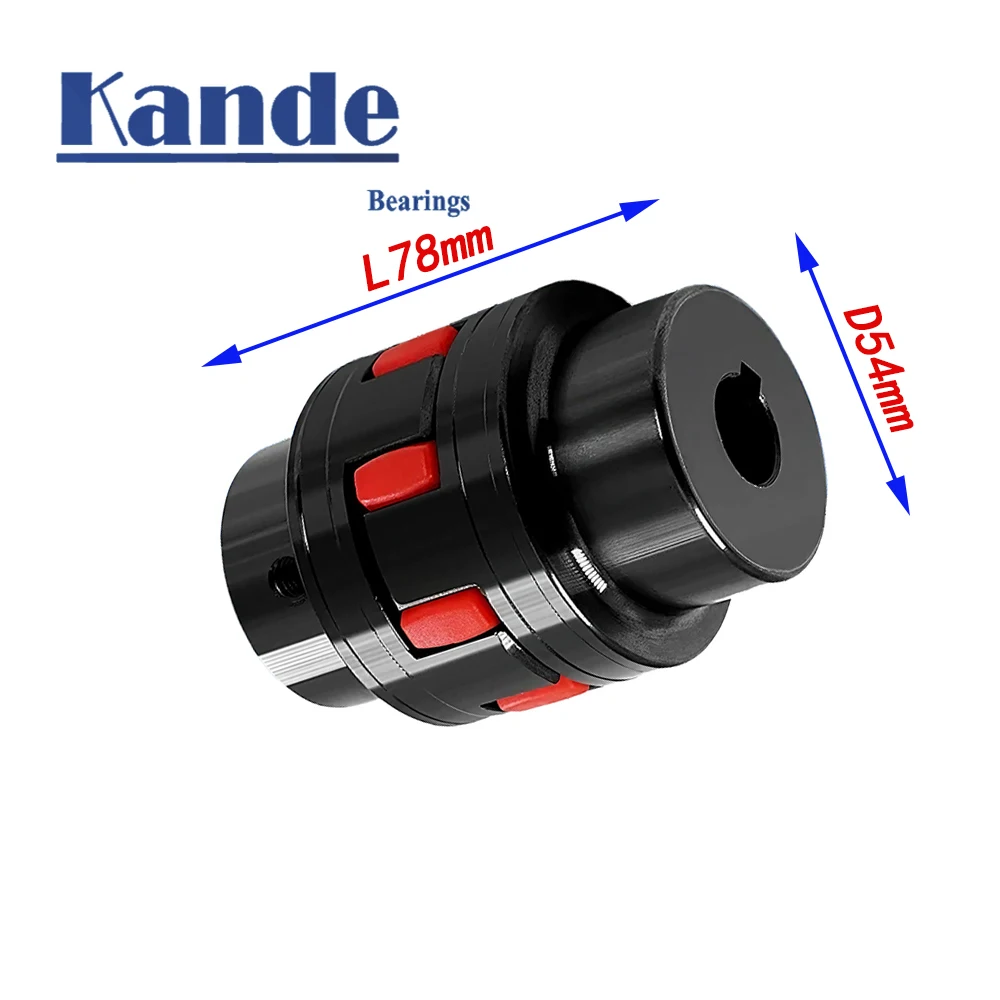 1PC Kande GR24 XL2 D54L78 12/14/15/16/20/22/25/28mm CNC Motor Ballscrew Jaw Spider Plum Steel Shaft Coupler Flexible Couplin