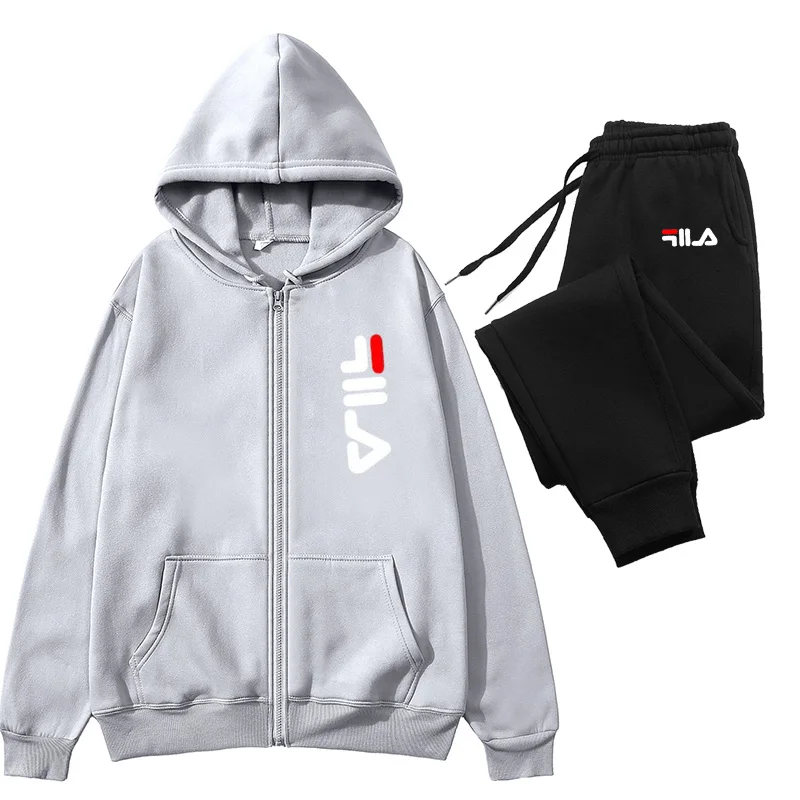 Men's 2 Piece Tracksuit Zipper Cardigan Jacket with Stripe Sweatpants Fashion Autumn Running Fitness Basketball Joggi - view 3