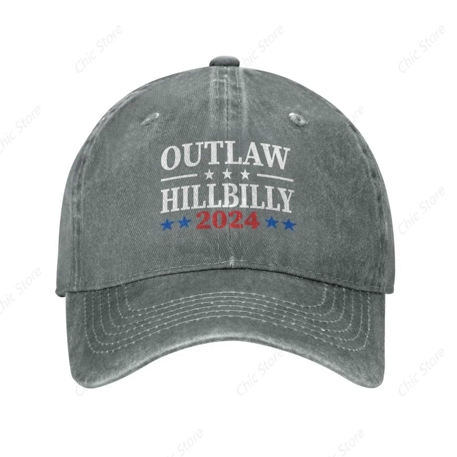 Outlewhillbilly 2024 topi bisbol untuk pria wanita, topi Trucker antik 90s untuk kasual harian luar ruangan uniseks tutup kepala matahari