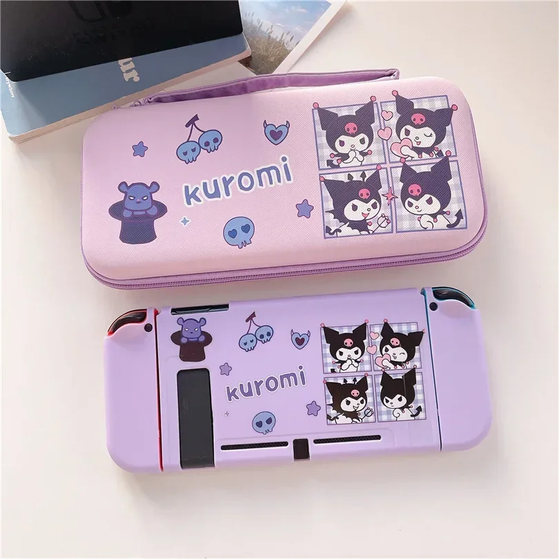 

Kawaii Kuromi For Switch Case Protective Split Housing Box For Nintendo Switch Shell Accessories NS Console TPU Storage Bag