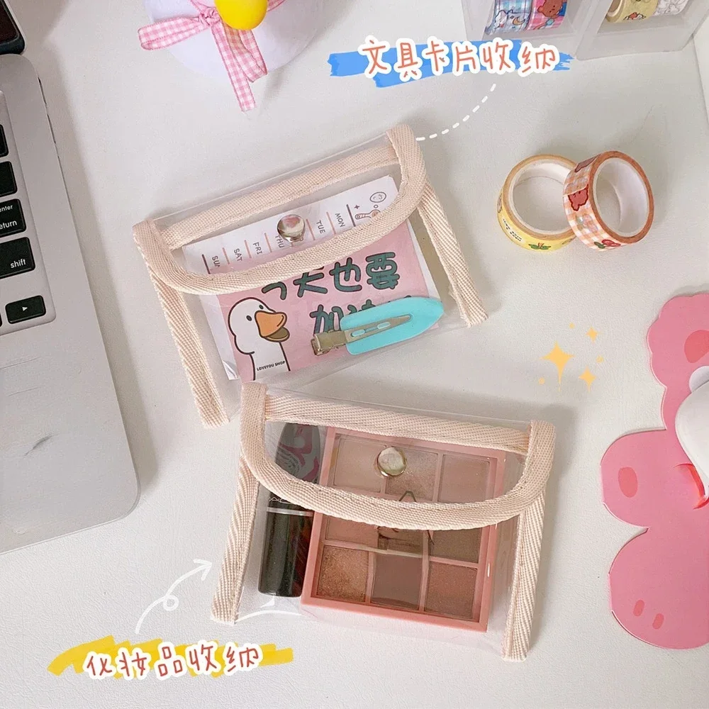 Fashion PVC Coin Purse Women Transparent Kawaii Card Wallet Key Holder Storage Bag Little Girl New Clear Small Purses Pouch