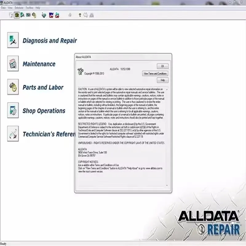 2025 Hot selling Automotive Repair Software Car accessories Diagnostic Tool with Wiring Diagrams for Auto Repair ALLDATA 10.53