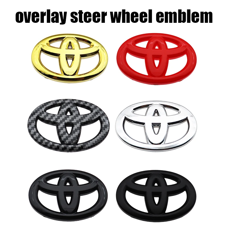 1pcs ABS overlay 3D steer wheel emblem Sticker Car Steering Wheel Sticker Car Interior Emblem Car Accessories