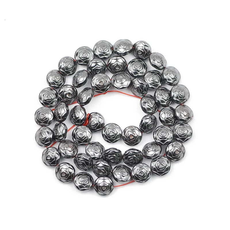 Natural Black Hematite Stone Irregular Round Heart Star Shape Spacer Beads For Jewelry DIY Bracelets Necklace Making Accessories