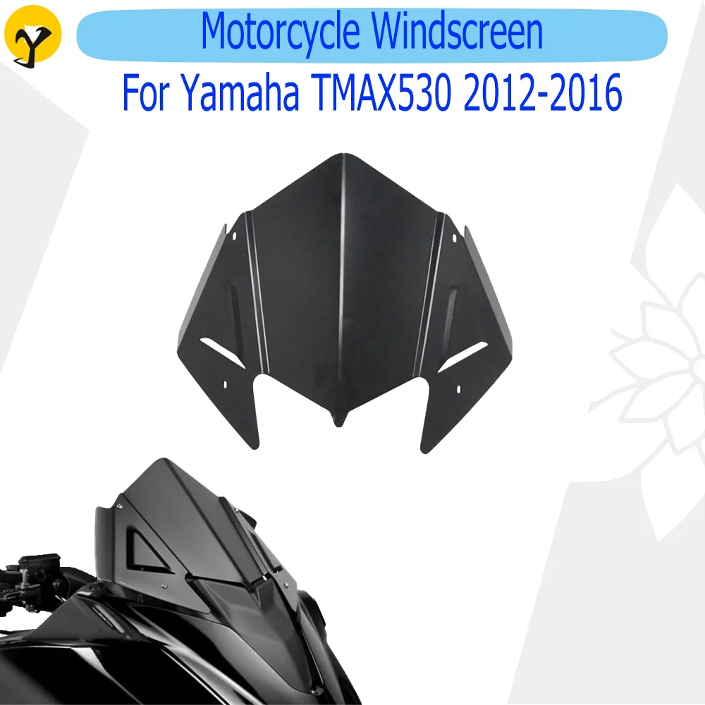 

Motorcycle Windscreen For Yamaha TMAX 530 2012 2013 2014 2015 2016 Front Windscreen Fairing Accessories Windscreen Cover Black