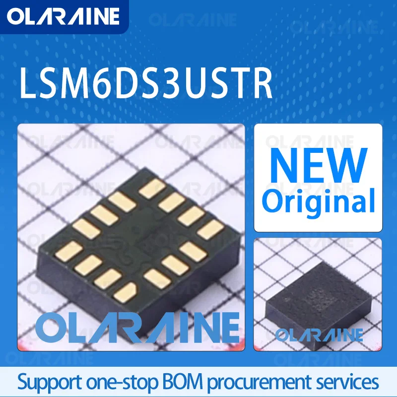 

1/5/10Pcs LSM6DS3USTR LGA-14 original 100% new ic chip IMU - Inertial Measurement Unit I2C SPI Voltage 3.6 V Current 850 uA