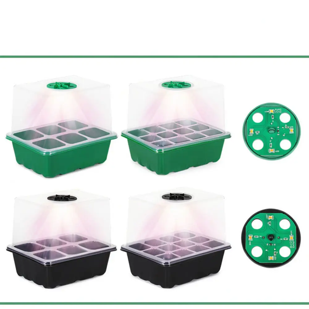 Plant Grow Light Starter Kit High Dome Greenhouse Nursery Equipment For Indoor Home Gardening And Propagation