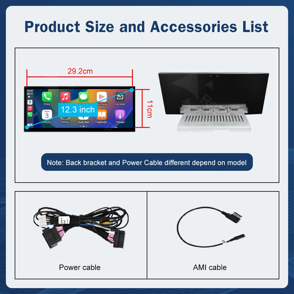 12.3inch Multimedia Display Touch Screen For Audi A4 S4 A5 S5 2014-2019 Airplay Miracast Function Wireless Carplay Android Auto - Image 6