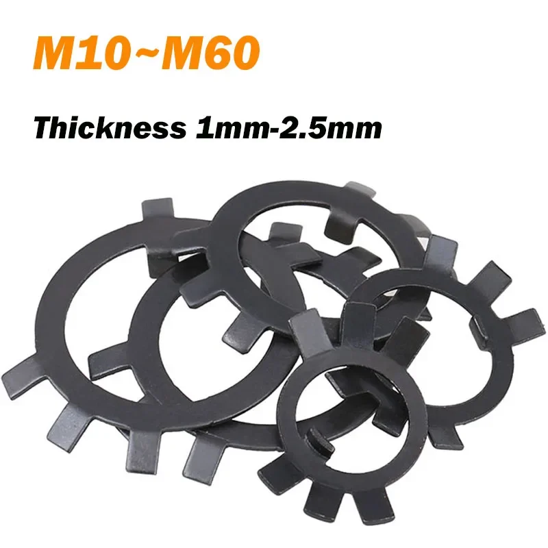 Lock Gasket Spacer M10 M12 M14 M16 M18 M20 M22 M24 M25~M60 GB858 Black Carbon Steel Lock Stop Washer Retaining Stop Washers