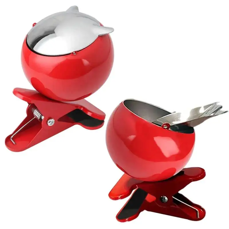 Creative Metal Ashtray Ornaments with Clip Anti-fall Multi-function Living Room Ashtrays Anti-flying Ash Decorations Give