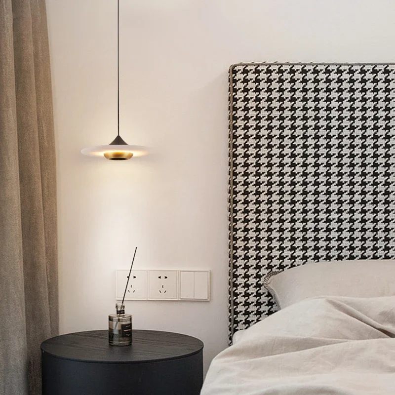 Lighting Factory Wholesale Minimalist Luxury Marble Hanging Lamp Single Pendant Lights For Bedside Dining Table