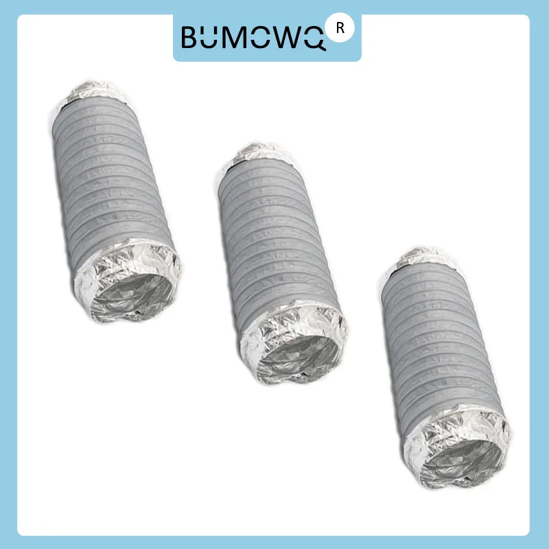 1PC 80mm~300mm Hush Aluminum Foil Tube 1.5 Meter PVC Aluminum Tube Air Ventilation Pipe Hose Flexible Exhaust