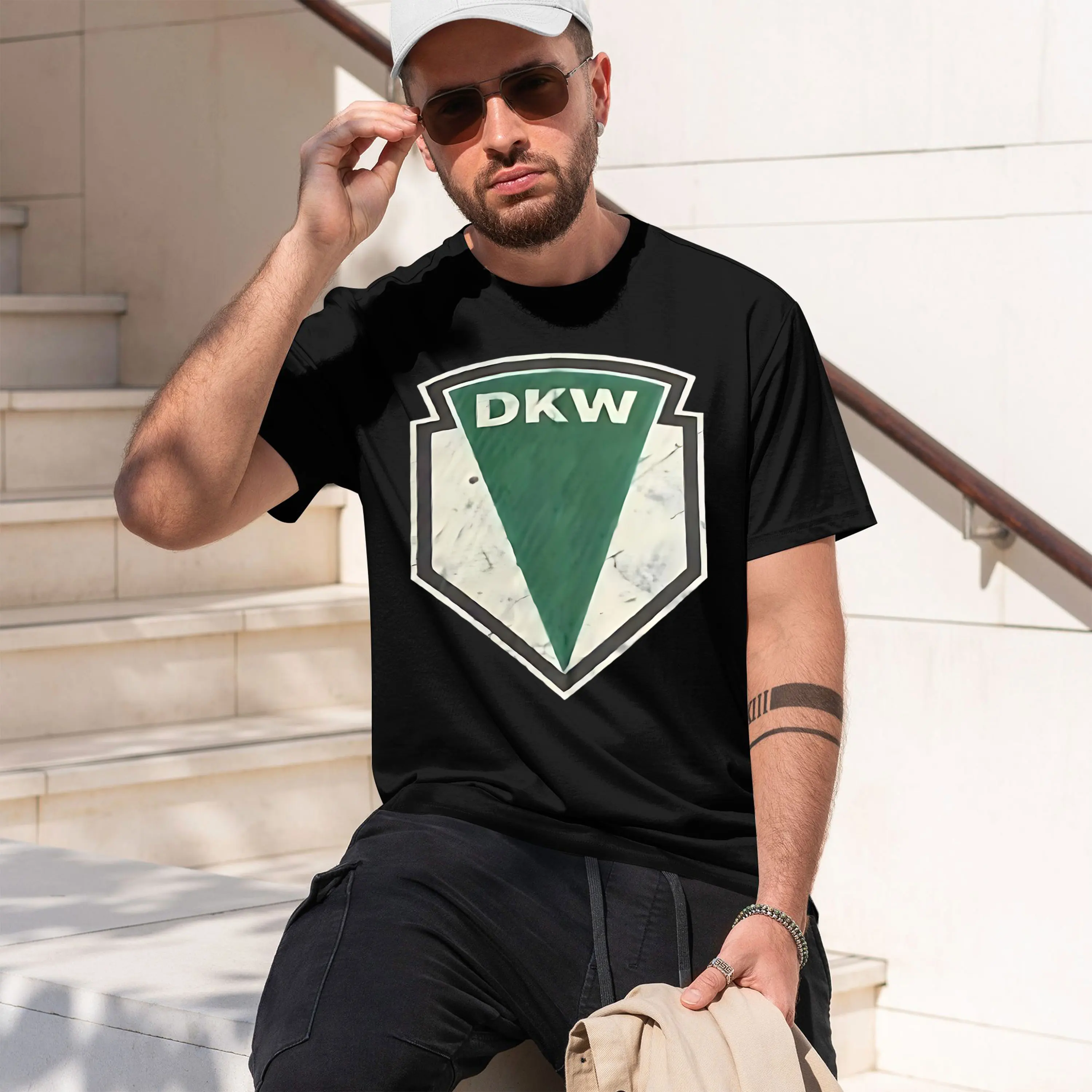 DKW Vintage Auto Logo Gentle Fashionable Snapback 2026 Nuevo modelo Camiseta de manga corta con cuello redondo para hombre Clásico Casual Múltiples colores