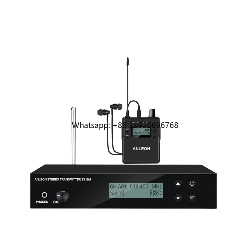 

ANLEON S3 Personal Wireless In-Ear Monitor Headphone Amplifier for Drummers Keyboardist Guitar Player Vocalist Bass Player
