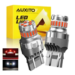 AUXITO 2Pcs 7443 LED Canbus Brake Light T20 W21/5W W21W 7440 LED Bulb No Error Strobe Flash Red White DRL Tail Reversing Lights