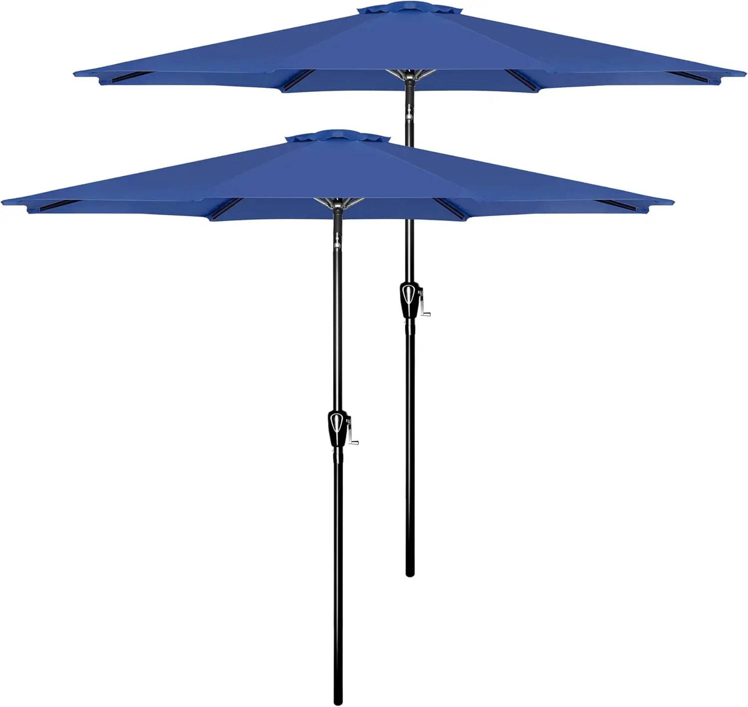 

Patio Umbrella Outdoor, UV Protection Sunshade with Push Button Tilt/Crank and 8 Sturdy Ribs, for Table Garden Lawn Beach Poo