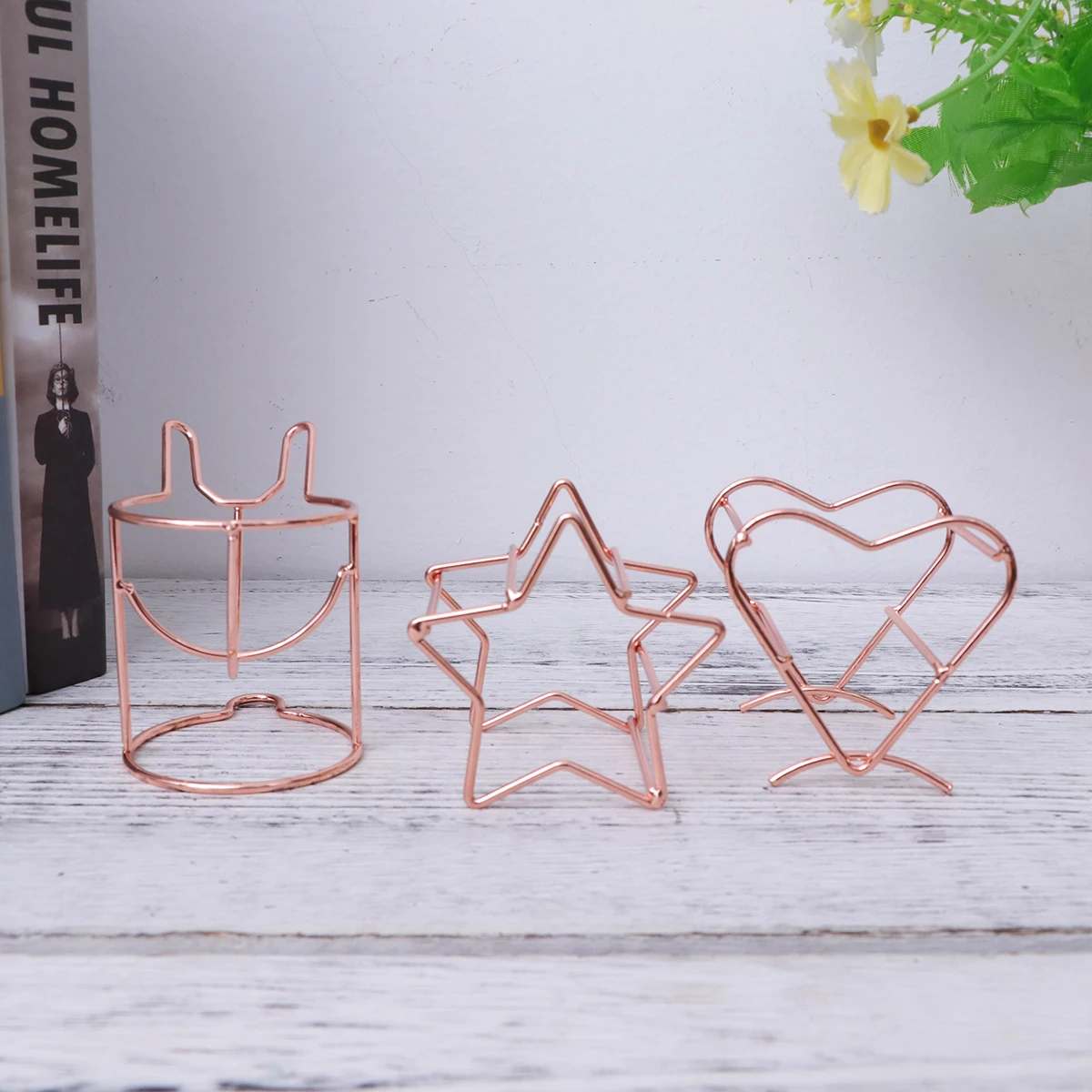 

3 pcs Silica Gel Powder Puff Rack Makeup Sponge Holder Drying Stand Storage For Gourd Water Drop Shape Golden