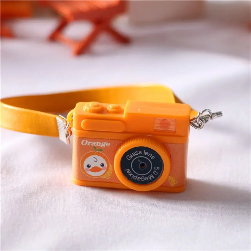 Creative 1/6 1/12 Scale Dolls Camera Plastic Multicolor Dollhouse Camera Shutter and Flash Toys Miniature Camera