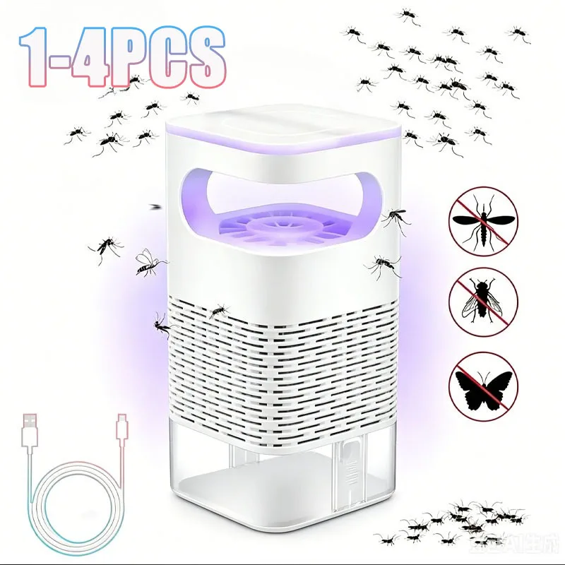 

1-4pcs USB Suction Mosquito Lamp Physical Trap Bug Zapper for Home Bedroom Office Noiseless Indoor Insect Killer Fly Catcher