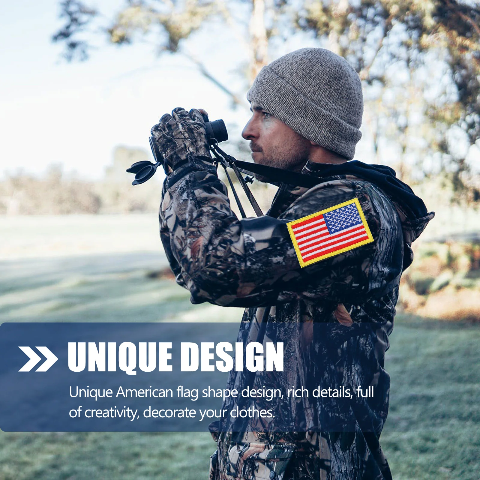 

2pcs Military Armband Patch American Flag Embroidered Design For Clothing Bag Hat Decoration Durable Diy Badge Backpack