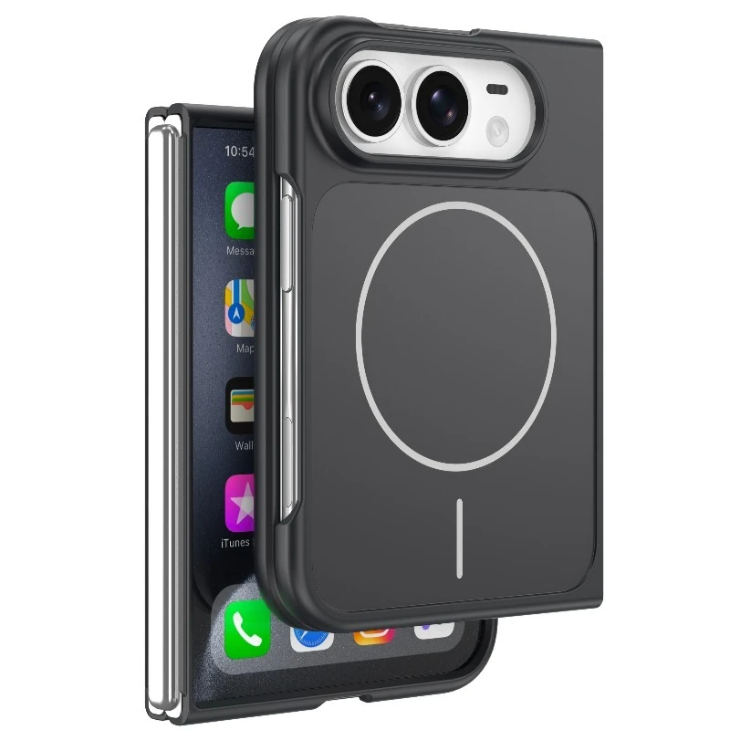 New Arrival Upgraded Lens & Screen Protection Magnetic Ring Phone Case For iPhone Duo Wireless Charging Skin-Feel Matte Cover