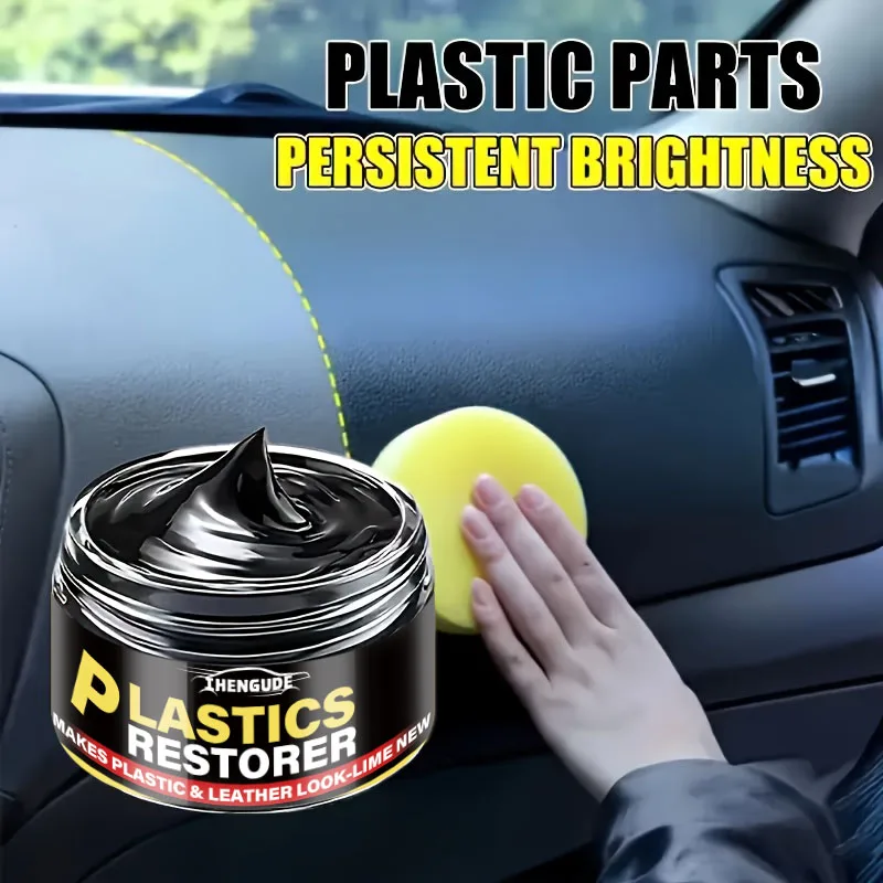 Car Interior Scratch Repair Paste, Interior and Exterior Plastic Polishing Wax, Black Interior and Dashboard Plastic Surface Repair