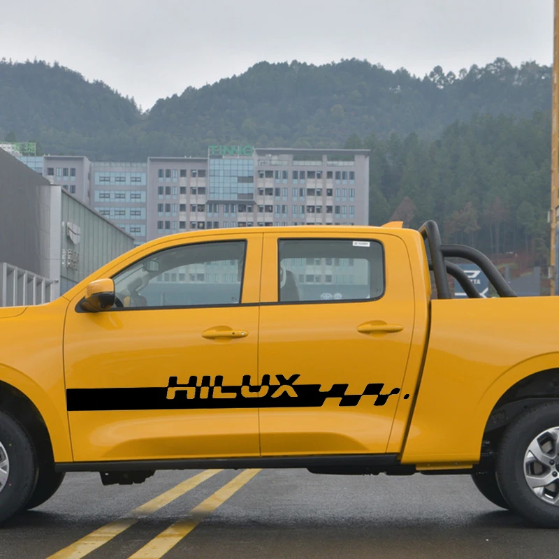 ملصقات شريط جانبي لباب السيارة ، شارات فينيل عاكسة للشاحنات الصغيرة ، ملحقات تزيين السيارات لتويوتا هايلكس فيجو ريفو ، 2