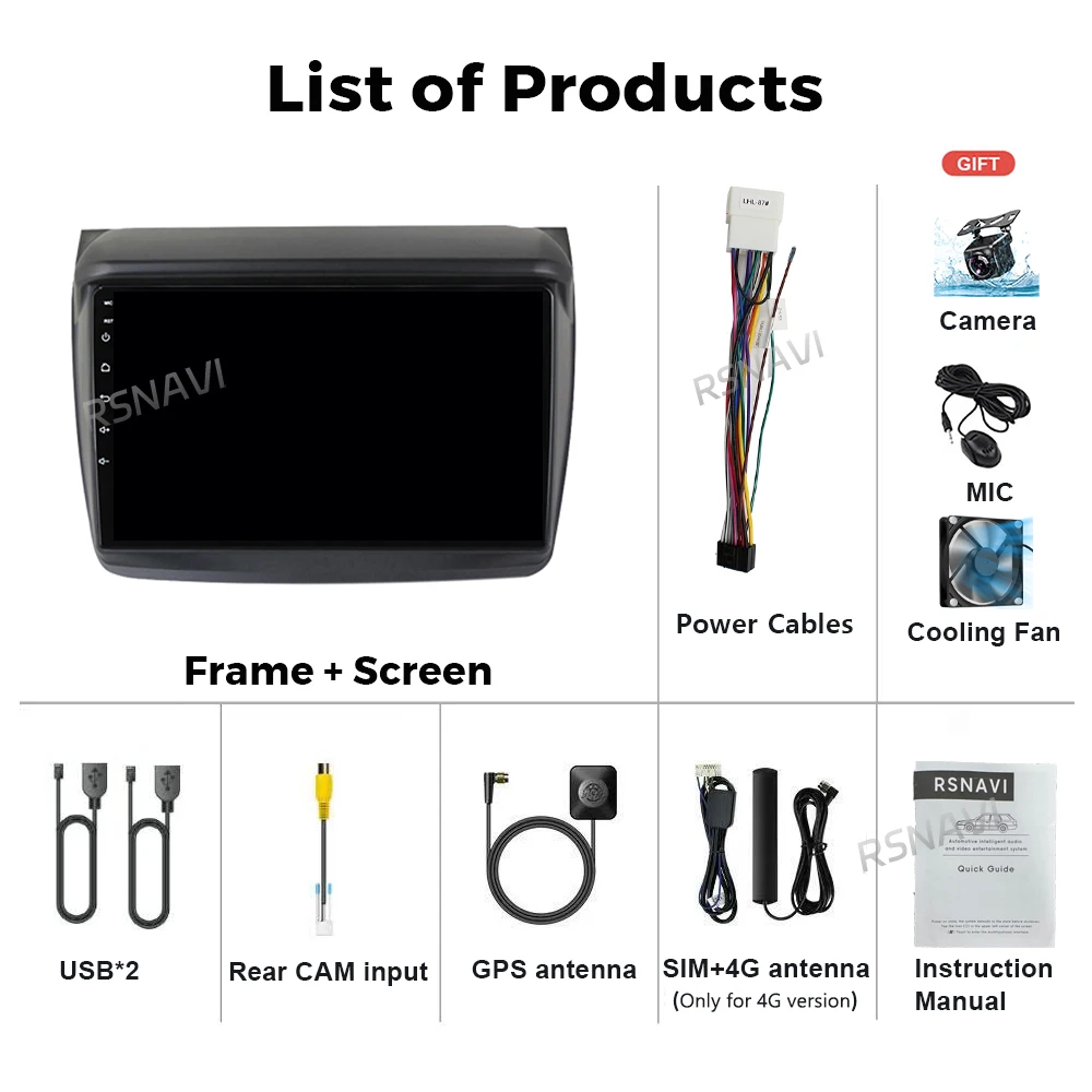 Android 16 Carplay Car Radio For Mitsubishi Pajero Sport 2 L200 Triton 2008 - 2016 Multimedia Video Player Navigation GPS Stereo